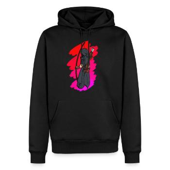 Cadeau d'archer manga anime pour les fans d'arc - Sweat à capuche Premium bio Homme - noir - Devant - Nico (187cm)