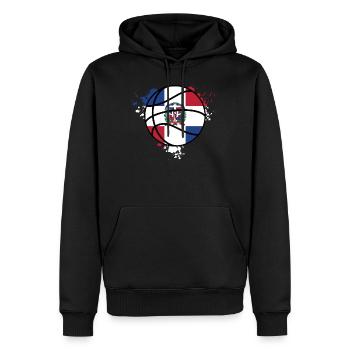 Équipe de basket de la République dominicaine - RÉPUBLIQUE DOMINICAINE - Sweat à capuche Premium bio Homme - noir - Devant - Nico (187cm)