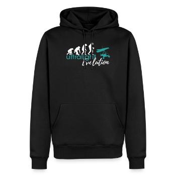 Ultralight Evolution - Männer Premium Bio Hoodie - Schwarz - Vorne - Nico (187cm)