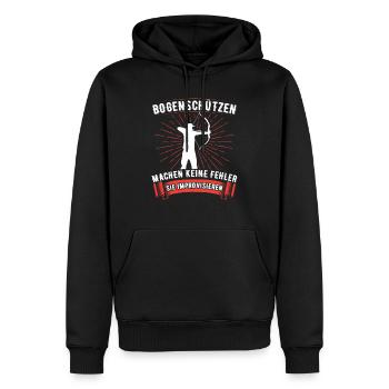 Bogenschützen Improvisieren Spruch - Archer - Männer Premium Bio Hoodie - Schwarz - Vorne - Nico (187cm)