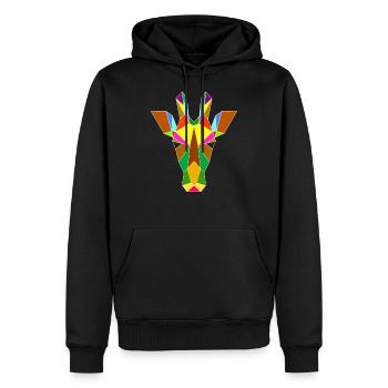 Giraffe geometry - Men’s Premium Organic Hoodie - black - Front - Nico (187cm)