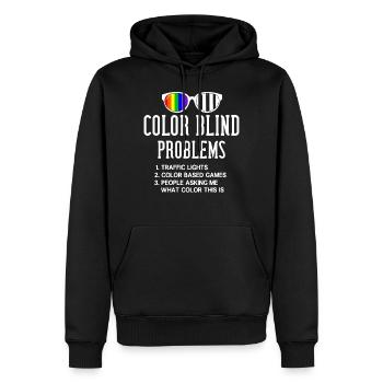 Farbenblind Blindheit Brille Fraben Bilnd - Männer Premium Bio Hoodie - Schwarz - Vorne - Nico (187cm)
