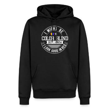 Farbenblind Blindheit Brille Fraben Bilnd - Männer Premium Bio Hoodie - Schwarz - Vorne - Nico (187cm)