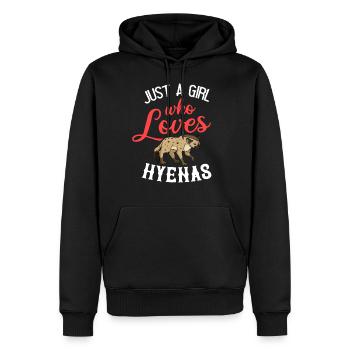 Hyène asie afrique hyènes hyène hyène hyène - Sweat à capuche Premium bio Homme - noir - Devant - Nico (187cm)