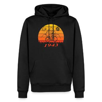 Zauberwald Hofmann 1943 GOA - Männer Premium Bio Hoodie - Schwarz - Vorne - Nico (187cm)