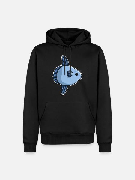 Mondfisch Herren Mondfisch Mola Sonnenfisch Glaube - Männer Premium Bio Hoodie - Schwarz
