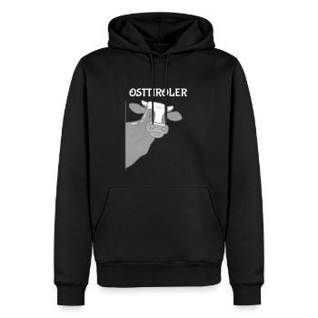 Osttiroler Grauvieh Kuh Rind Landwirt Geschenk - Männer Premium Bio Hoodie - Schwarz - Vorne - Nico (187cm)