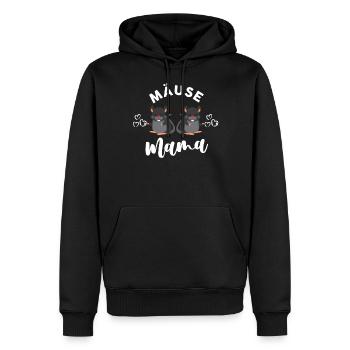 Maus Mama Mutter Muttertag Hausmaus Geschenk - Männer Premium Bio Hoodie - Schwarz - Vorne - Nico (187cm)