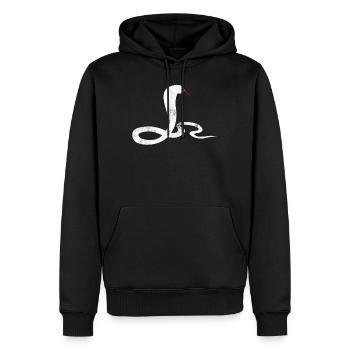Snake Red Tongue - Men’s Premium Organic Hoodie - black - Front - Nico (187cm)
