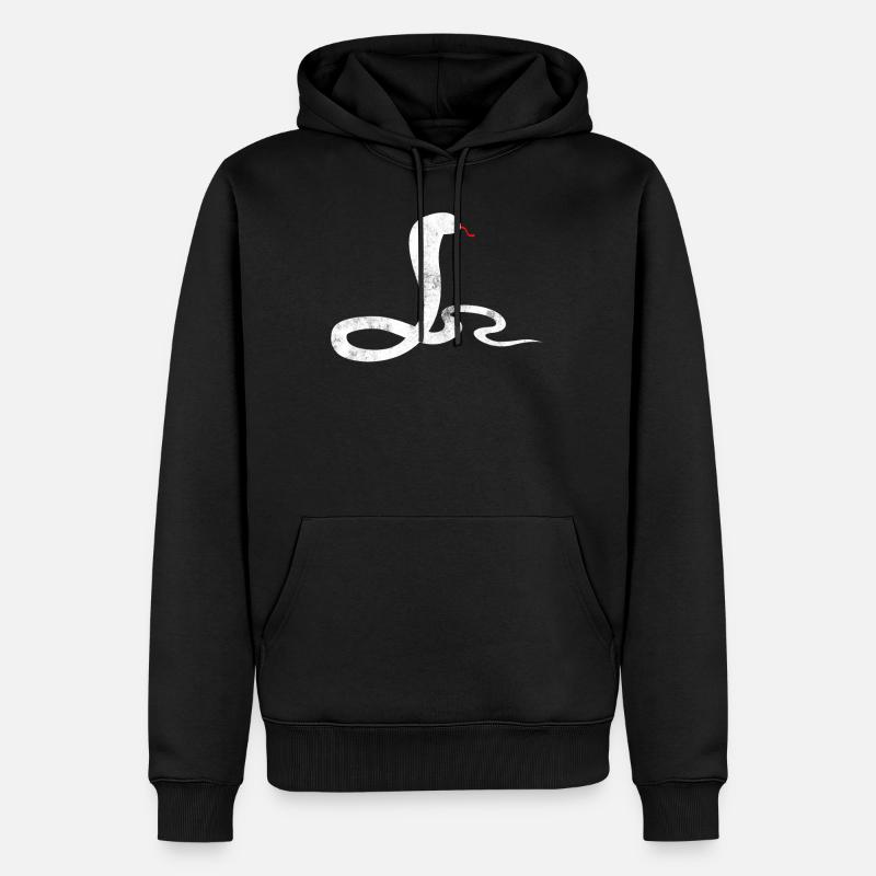 Serpent Langue rouge - Sweat à capuche Premium bio Homme - noir