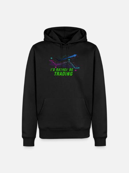 Chemise de trader - Je préfère trader - Sweat à capuche Premium bio Homme - noir