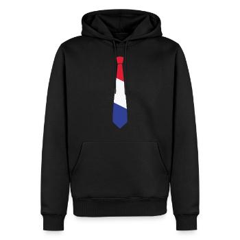 ELEGANT FRANCE TIE - Männer Premium Bio Hoodie - Schwarz - Vorne - Nico (187cm)
