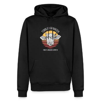 Tiroler Grauvieh Tirol Osttirol Kuh Bauer Geschenk - Männer Premium Bio Hoodie - Schwarz - Vorne - Nico (187cm)