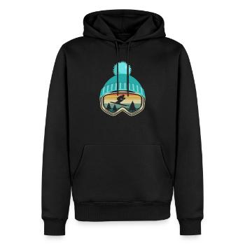 Ski Skieur Apres Ski Funny Gift - Sweat à capuche Premium bio Homme - noir - Devant - Nico (187cm)