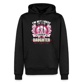 Fière fille du fermier - Sweat à capuche Premium bio Homme - noir - Devant - Nico (187cm)