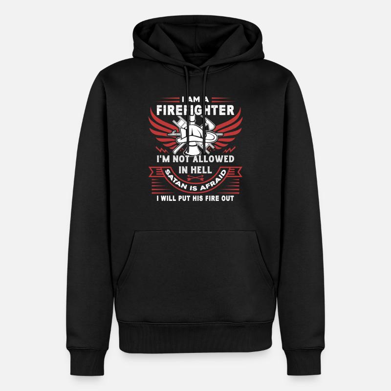 Pompier je suis un pompier - Sweat à capuche Premium bio Homme - noir