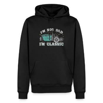 Oldtimer Auto Hotrod Opa Spruch Geschenk - Männer Premium Bio Hoodie - Schwarz - Vorne - Nico (187cm)