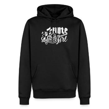 Fille mignonne de flûte - Sweat à capuche Premium bio Homme - noir - Devant - Nico (187cm)