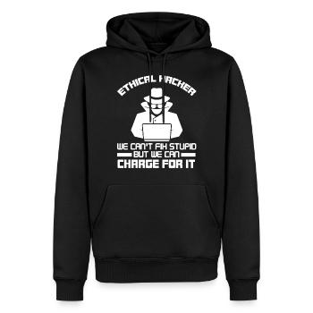 Ethical Hacker Nerd Sicherheit Hack Geek - Männer Premium Bio Hoodie - Schwarz - Vorne - Nico (187cm)