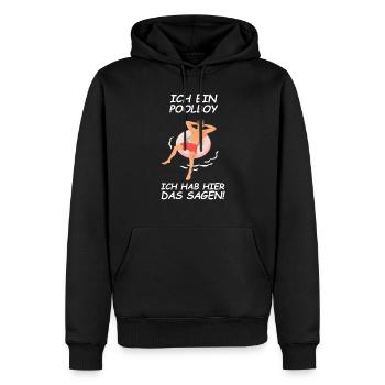 Poolboy Bademeister Rettungsschwimmer Lifeguard - Männer Premium Bio Hoodie - Schwarz - Vorne - Nico (187cm)