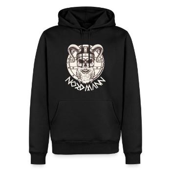 Nordmänner Nordmann Geschenk - Männer Premium Bio Hoodie - Schwarz - Vorne - Nico (187cm)