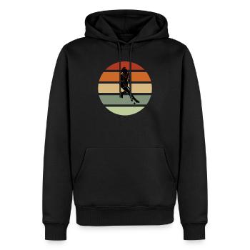 Feldhockey Hockey Hockeyspieler Fieldhockey - Männer Premium Bio Hoodie - Schwarz - Vorne - Nico (187cm)