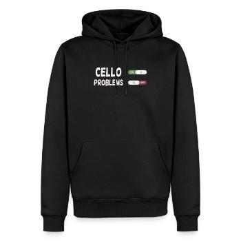Cello Violoncello Cellist Cellospieler Geschenk - Männer Premium Bio Hoodie - Schwarz - Vorne - Nico (187cm)
