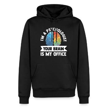 Psychologe - Männer Premium Bio Hoodie - Schwarz - Vorne - Nico (187cm)