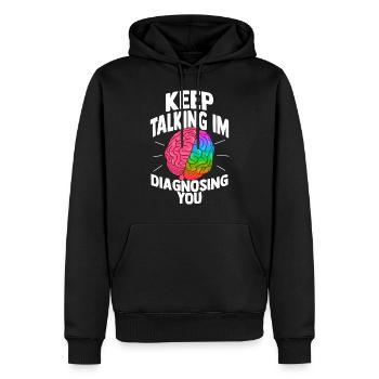 Psychology psychologist therapist gift psyche - Men’s Premium Organic Hoodie - black - Front - Nico (187cm)