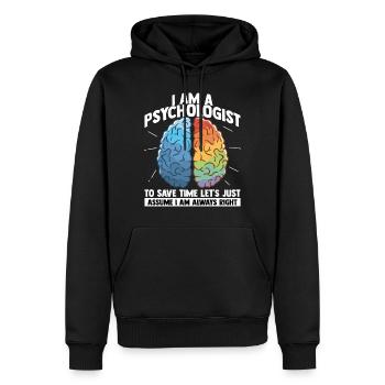 Psychology Brain Psychobilly Freud Therapist - Men’s Premium Organic Hoodie - black - Front - Nico (187cm)