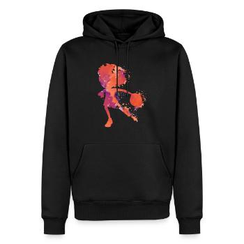 Handball splash - Men’s Premium Organic Hoodie - black - Front - Nico (187cm)