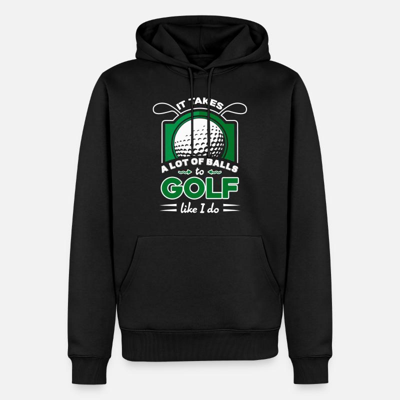 Golf drôle de golf - Sweat à capuche Premium bio Homme - noir