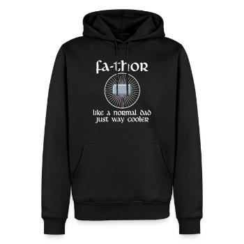 Wikinger Papa Thor Vater Geschenk - Männer Premium Bio Hoodie - Schwarz - Vorne - Nico (187cm)