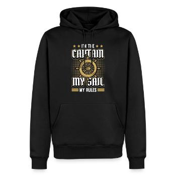 sailing - Men’s Premium Organic Hoodie - black - Front - Nico (187cm)