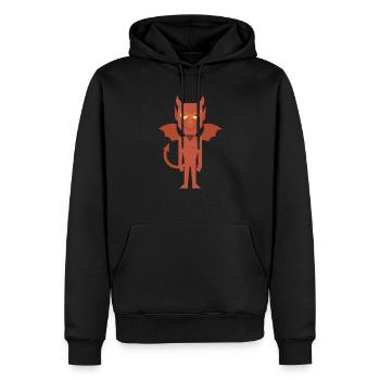 The devil - Men’s Premium Organic Hoodie - black - Front - Nico (187cm)