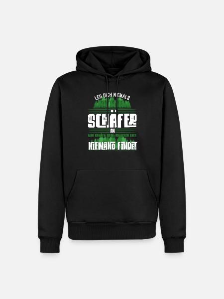Schäfer Schafe Schaf Hirte Geschenk - Männer Premium Bio Hoodie - Schwarz