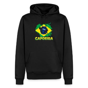 Art martial de Capoeira Brésil - Sweat à capuche Premium bio Homme - noir - Devant - Nico (187cm)