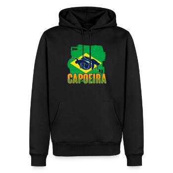 Art martial de Capoeira Brésil - Sweat à capuche Premium bio Homme - noir - Devant - Nico (187cm)