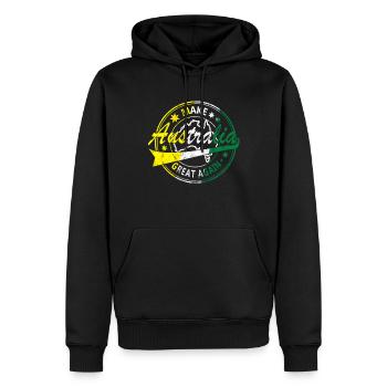 Faire de l'Australie un cadeau de nouveau l'Australie - Sweat à capuche Premium bio Homme - noir - Devant - Nico (187cm)