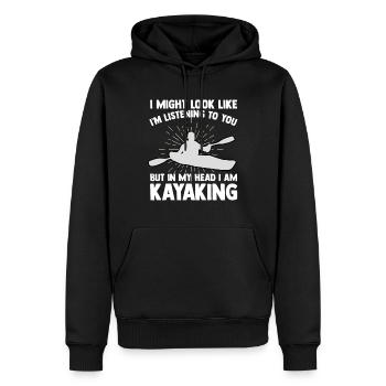 Kajak Kanu paddeln Kajakfahren Rudern - Männer Premium Bio Hoodie - Schwarz - Vorne - Nico (187cm)
