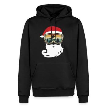 Ski Noël Skieur Apres Ski Gift - Sweat à capuche Premium bio Homme - noir - Devant - Nico (187cm)