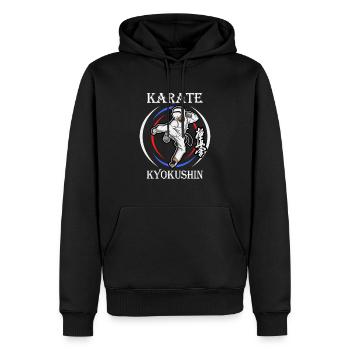 Karate Kyokushin Kickboxen Kampfkunst - Männer Premium Bio Hoodie - Schwarz - Vorne - Nico (187cm)