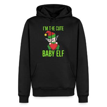 Weihnachten Weihnachten Weihnachten Weihnachten Weihnachten - Männer Premium Bio Hoodie - Schwarz - Vorne - Nico (187cm)