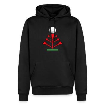 Golf balle de golf cadeau de Noël arbre de Noël - Sweat à capuche Premium bio Homme - noir - Devant - Nico (187cm)
