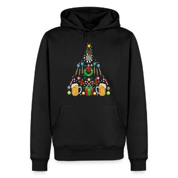 Funny darts Christmas dart player gift - Men’s Premium Organic Hoodie - black - Front - Nico (187cm)