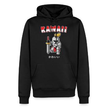 Kawaii Ritter Süßes Japanisches Kawaii Kinder - Männer Premium Bio Hoodie - Schwarz - Vorne - Nico (187cm)