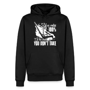 Hockey Lustiges Hockey - Männer Premium Bio Hoodie - Schwarz - Vorne - Nico (187cm)