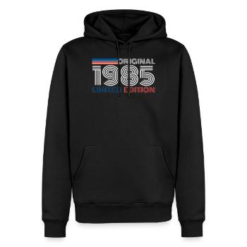 35 birthday 1985 - Men’s Premium Organic Hoodie - black - Front - Nico (187cm)