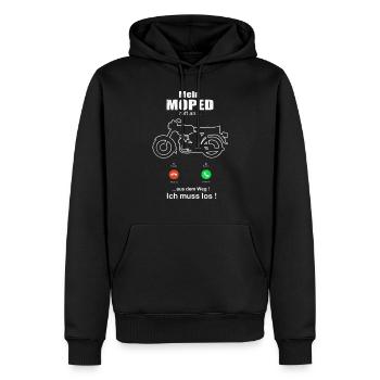 DDR Moped s50 s51 Suhl Ossi 2takter Simme Geschenk - Männer Premium Bio Hoodie - Schwarz - Vorne - Nico (187cm)