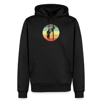Tireur sportif Stand de tir Club de tir Calibre - Sweat à capuche Premium bio Homme - noir - Devant - Nico (187cm)